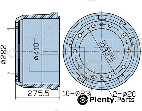 St-Templin 03.090.0710.700 — Brake Drum