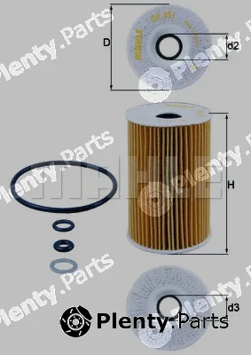 Knecht OX351D — Oil Filter