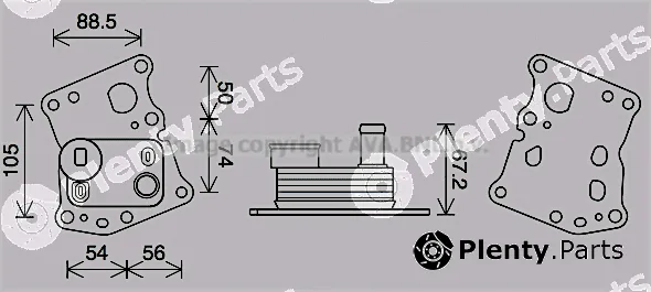 Prasco MS3701 — Oil Cooler, engine oil