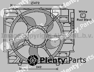 Prasco BW7536 — Fan, engine cooling