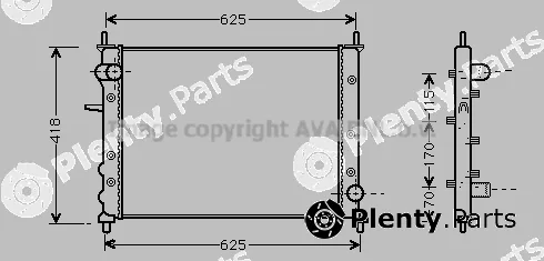 Prasco FTA2227 — Radiator, engine cooling