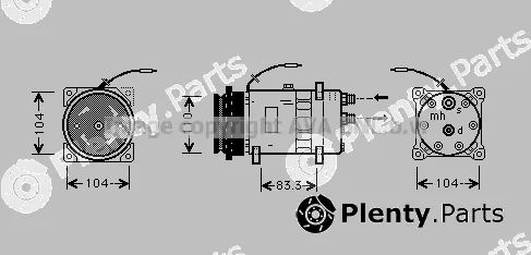 Prasco FTK064 — Compressor, air conditioning