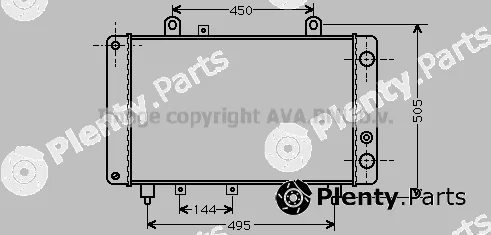 Prasco PE2081 — Radiator, engine cooling