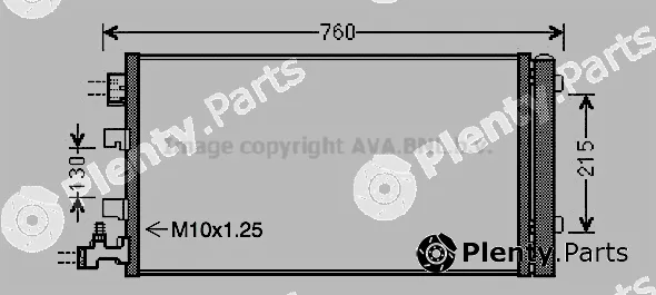 Prasco RT5449D — Condenser, air conditioning