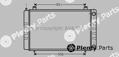Prasco AU2071 — Radiator, engine cooling