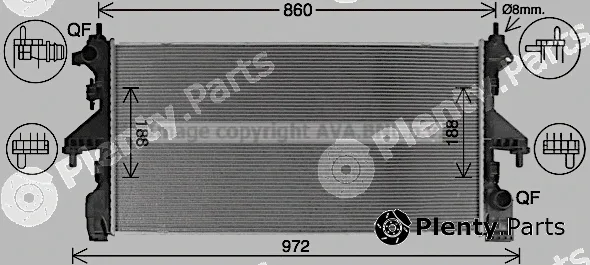 Prasco CN2319 — Radiator, engine cooling