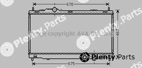 Prasco TO2495 — Radiator, engine cooling