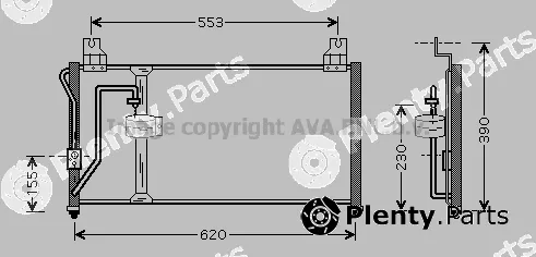 Prasco KA5027 — Condenser, air conditioning