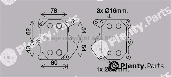 Prasco FD3625 — Oil Cooler, engine oil