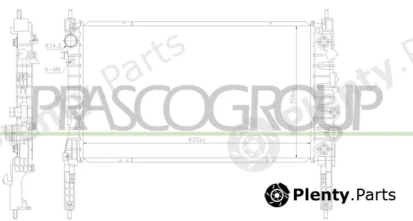 Prasco OP700R007 — Radiator, engine cooling