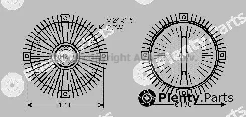 Prasco BWC322 — Clutch, radiator fan
