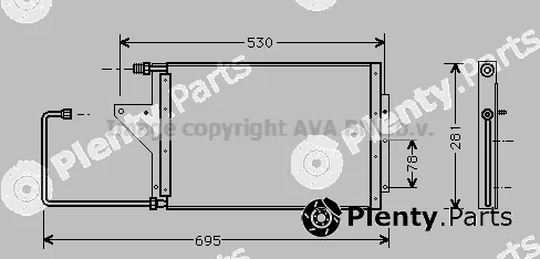 Prasco CN5095 — Condenser, air conditioning