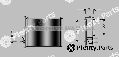 Prasco VOA6085 — Heat Exchanger, interior heating