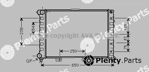 Prasco AL2029 — Radiator, engine cooling