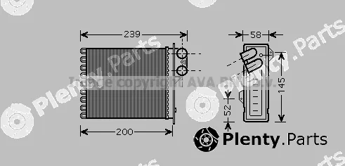 Prasco RTA6398 — Heat Exchanger, interior heating