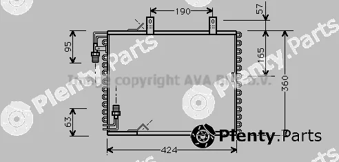 Prasco BW5147 — Condenser, air conditioning