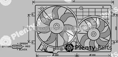 Prasco VN7528 — Fan, engine cooling
