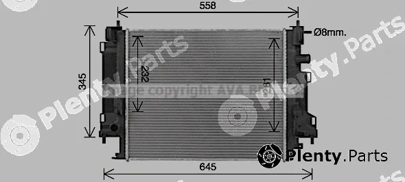 Prasco RT2658 — Radiator, engine cooling