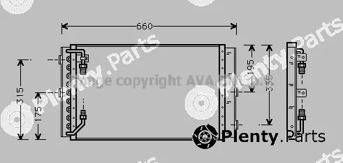 Prasco VO5070 — Condenser, air conditioning