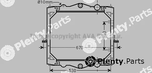 Prasco DF2041 — Radiator, engine cooling
