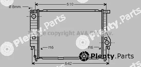 Prasco BW2167 — Radiator, engine cooling