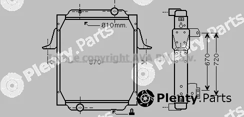 Prasco RE2066 — Radiator, engine cooling