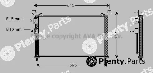 Prasco AU5136 — Condenser, air conditioning