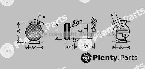 Prasco RTK437 — Compressor, air conditioning