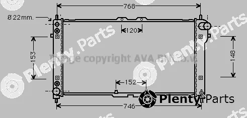 Prasco MZ2074 — Radiator, engine cooling