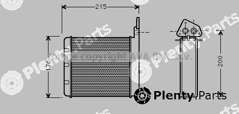 Prasco CN6052 — Heat Exchanger, interior heating