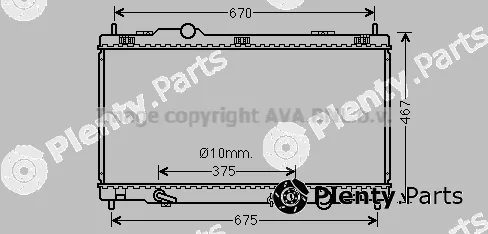 Prasco TO2701 — Radiator, engine cooling