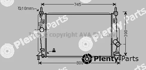 Prasco MZ2237 — Radiator, engine cooling