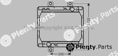 Prasco DF2044 — Radiator, engine cooling