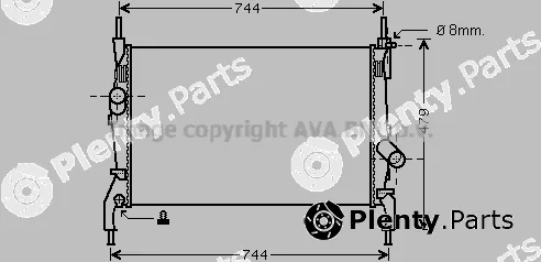 Prasco FD2404 — Radiator, engine cooling