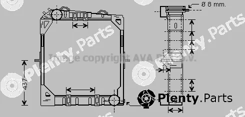 Prasco ME2108 — Radiator, engine cooling