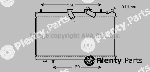 Prasco PE2296 — Radiator, engine cooling