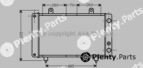 Prasco PE2032 — Radiator, engine cooling
