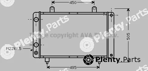 Prasco PE2082 — Radiator, engine cooling
