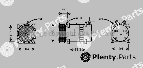 Prasco FTK324 — Compressor, air conditioning