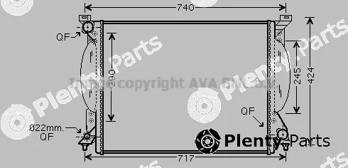 Prasco AI2204 — Radiator, engine cooling