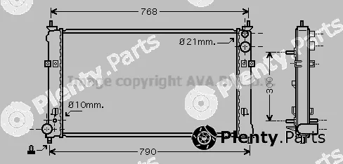 Prasco MZ2182 — Radiator, engine cooling