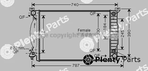 Prasco AI2244 — Radiator, engine cooling