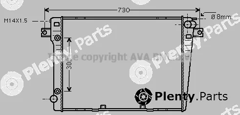 Prasco BW2107 — Radiator, engine cooling