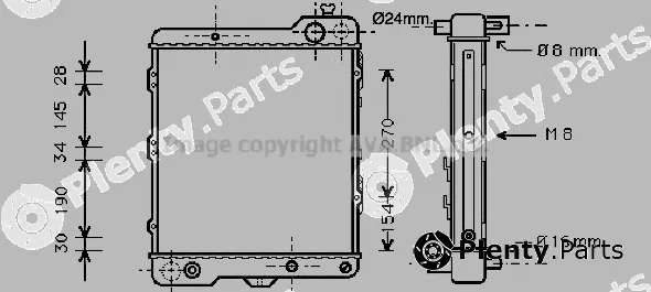 Prasco AIA2040 — Radiator, engine cooling