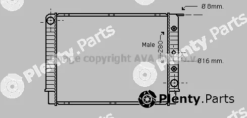 Prasco VO2062 — Radiator, engine cooling