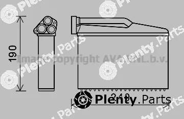 Prasco BWA6541 — Heat Exchanger, interior heating