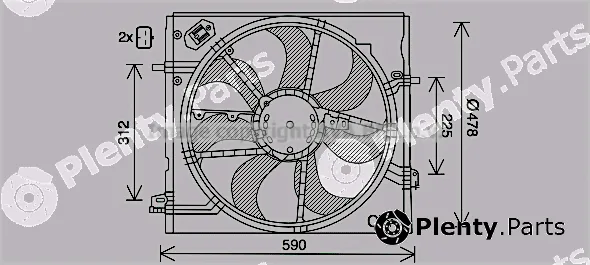 Prasco DN7536 — Fan, engine cooling