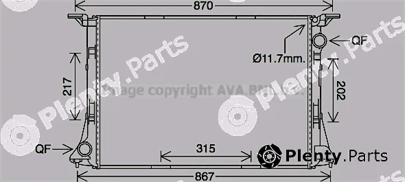 Prasco AI2422 — Radiator, engine cooling