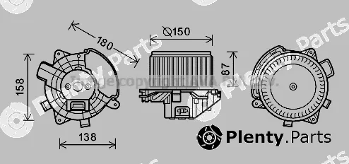 Prasco FT8440 — Electric Motor, interior blower