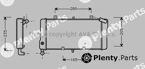 Prasco HD2093 — Radiator, engine cooling